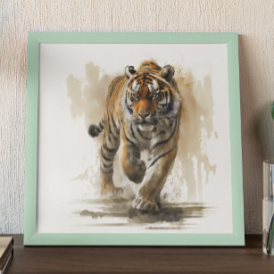 Tiger Modern Abstract Painting  Poster