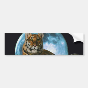 TIGER MOON BUMPER STICKER