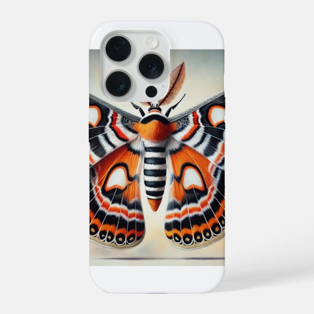 Tiger moth 130924IREF223 - Watercolor iPhone Case (Back)