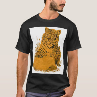 Tiger Mother and Cubs T-Shirt