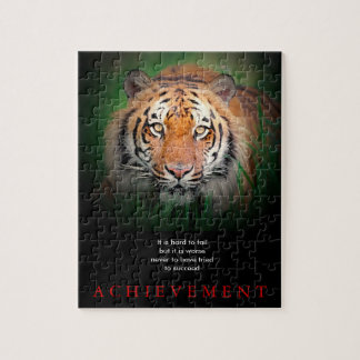 Tiger Motivational Achievement Jigsaw Puzzle