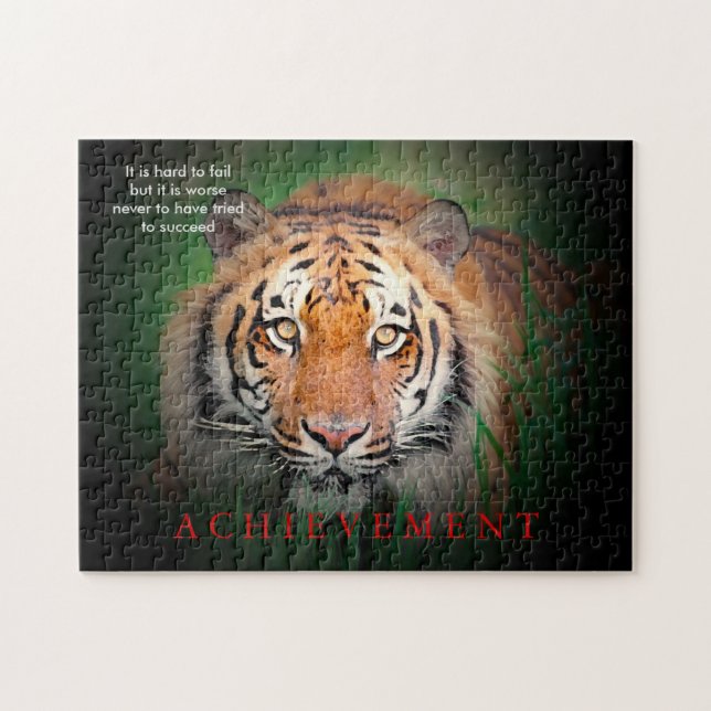 Tiger Motivational Achievement Jigsaw Puzzle (Horizontal)