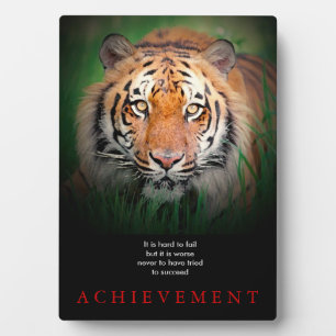 Tiger Motivational Achievement Plaque
