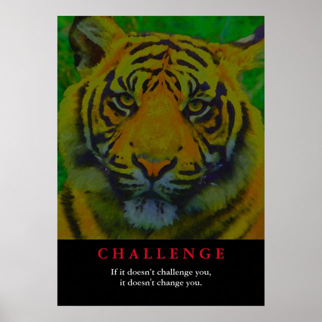 Tiger Motivational Challenge Poster (Front)