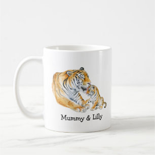 Tiger Mum & Cub – Personalised Love Coffee Mug