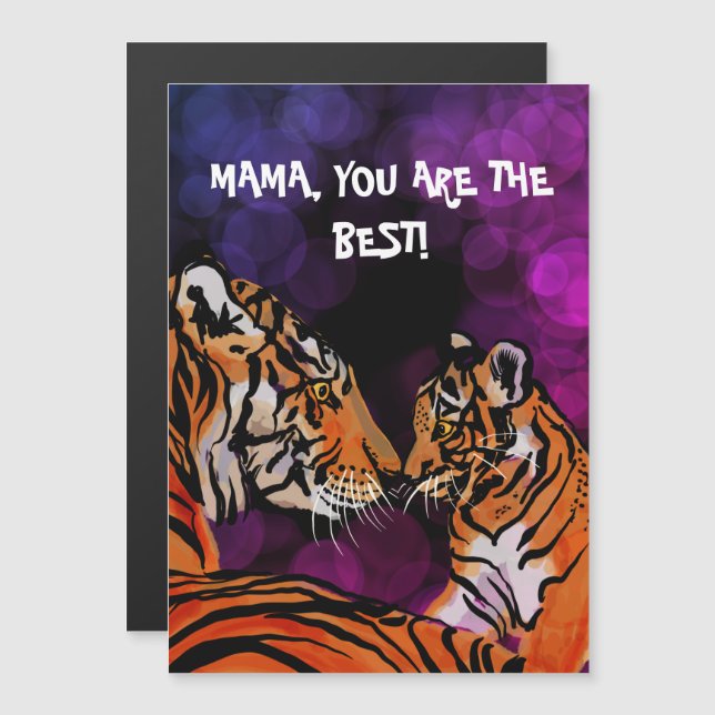 Tiger mum postcard (Front/Back)