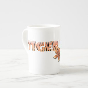 Tiger Mum with Tiger Lily Bone China Mug