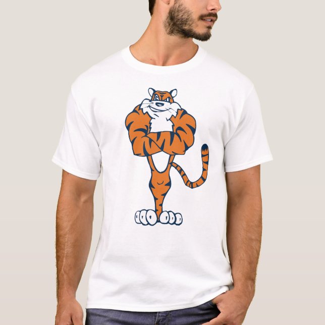 Tiger Muscle (Orange & Blue) T-Shirt (Front)
