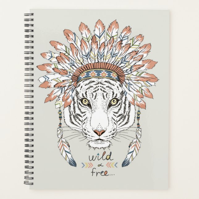 Tiger Native American Indian Chief Planner (Front)