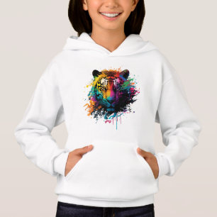 Tiger Neon Ink Splash