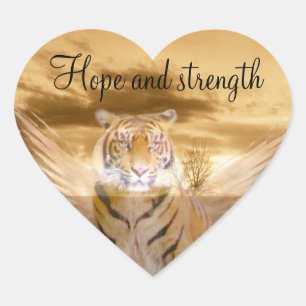 Tiger of Love_ Heart Sticker