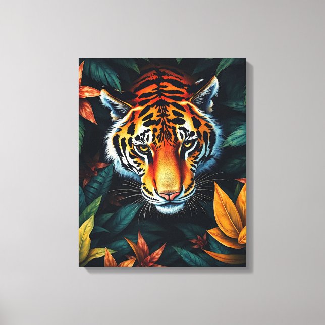 “Tiger of Mine” – Colourful Tiger Portrait Canvas Print (Front)