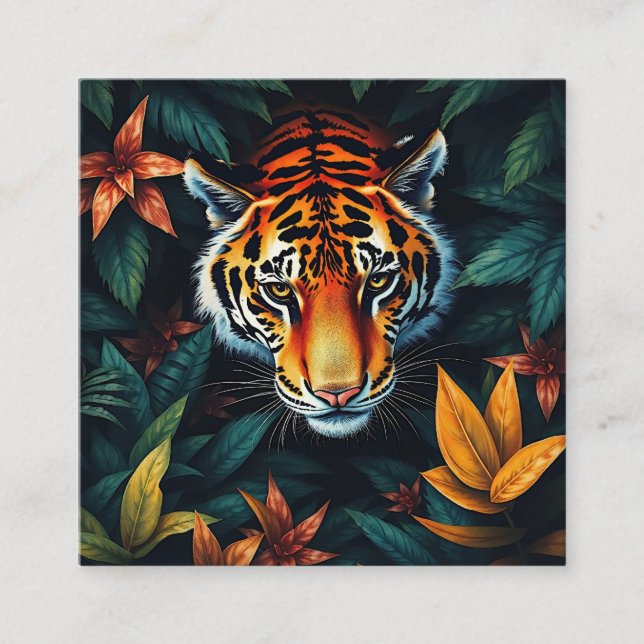 “Tiger of Mine” – Colourful Tiger Portrait Enclosure Card (Front)