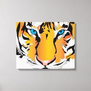 TIGER ON CANVAS-ORANGE     20 "x 16" Canvas Print