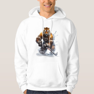 Tiger on Ice Hockey Adventure Hoodie