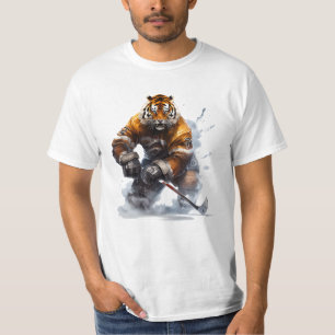 Tiger on Ice Hockey Adventure T-Shirt