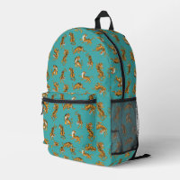 Tiger on Teal Pattern