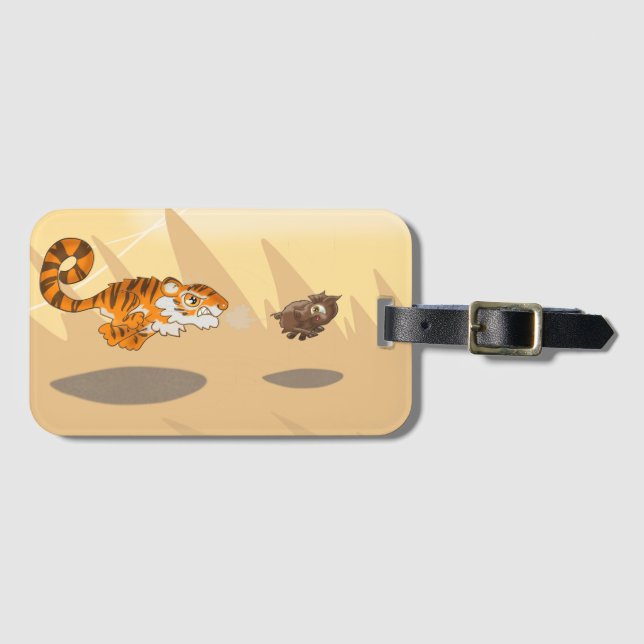 Tiger on the Hunt Luggage Tag (Front Horizontal)
