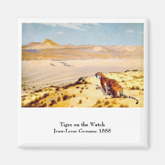 Tiger on the Watch by Jean-Leon Gerome 1888 Magnet