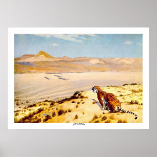 Tiger on the Watch by Jean-Leon Gerome 1888 Poster