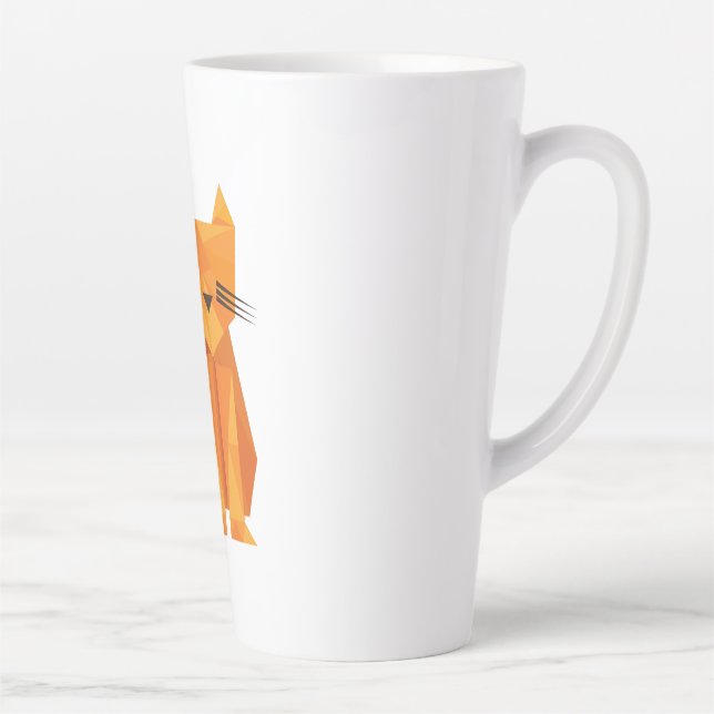 Tiger Oragami Latte Mug (Right)