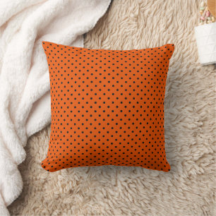 Tiger Orange and Black Dots Cushion