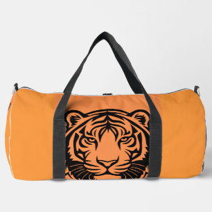 Tiger orange and black duffle bag