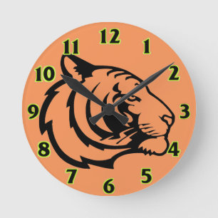 Tiger orange clocks