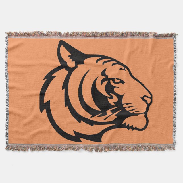 Tiger orange throw blanket (Front)