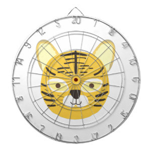 tiger painting art dartboard