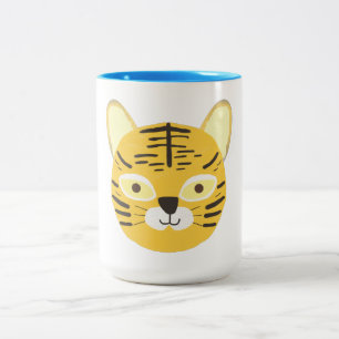 tiger painting art Two-Tone coffee mug