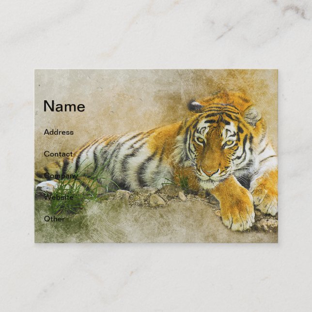 Tiger painting business card (Front)