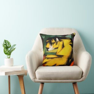 Tiger painting by Franz Marc Cushion