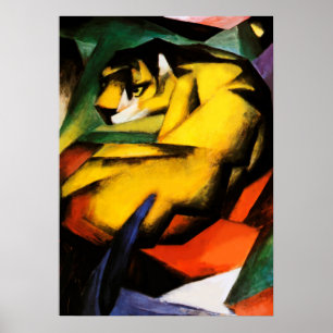Tiger painting by Franz Marc Poster