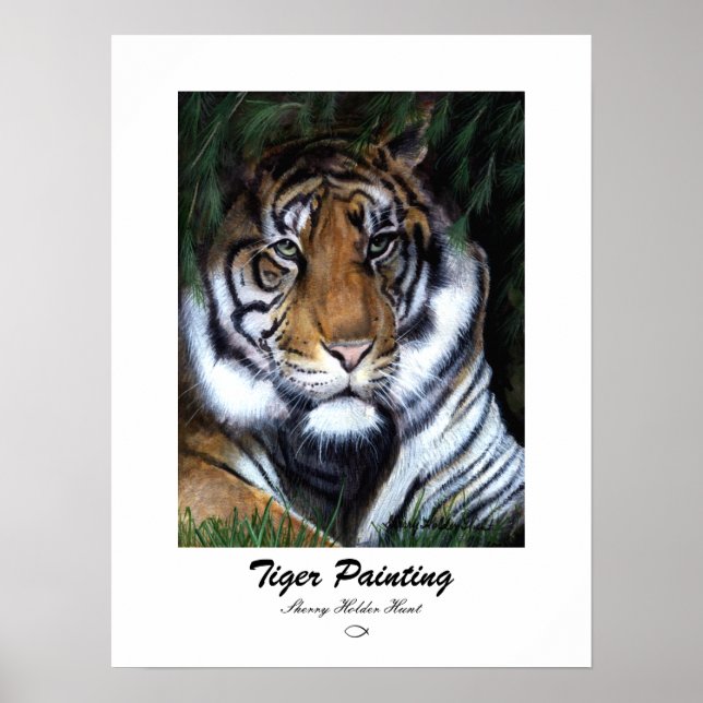 Tiger Painting - Customised Poster (Front)