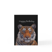 Tiger Painting Happy Birthday Card