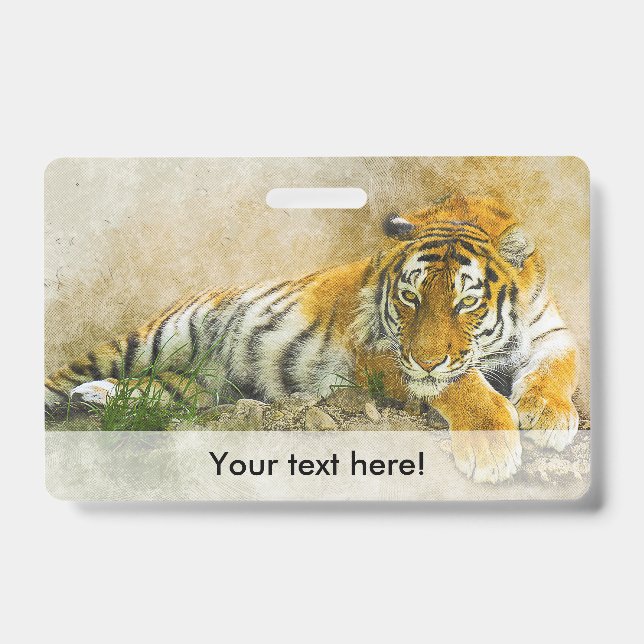 Tiger painting ID badge (Front)