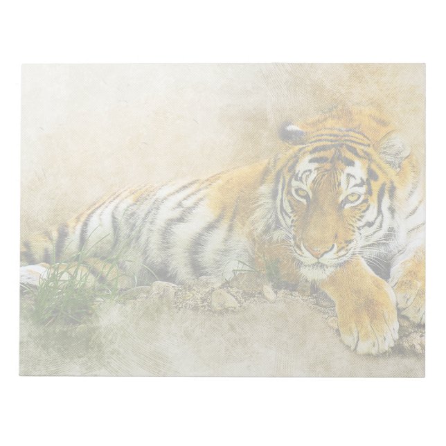 Tiger painting notepad (Front)