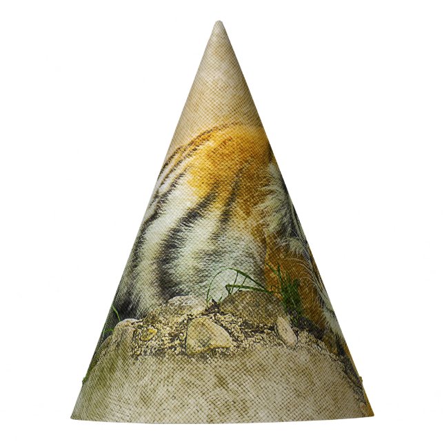 Tiger painting party hat (Front)