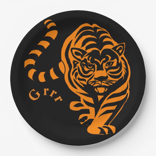 Tiger Paper Plate (Front)