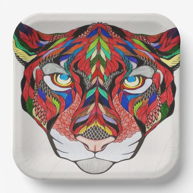 Tiger Paper Plate (Front)