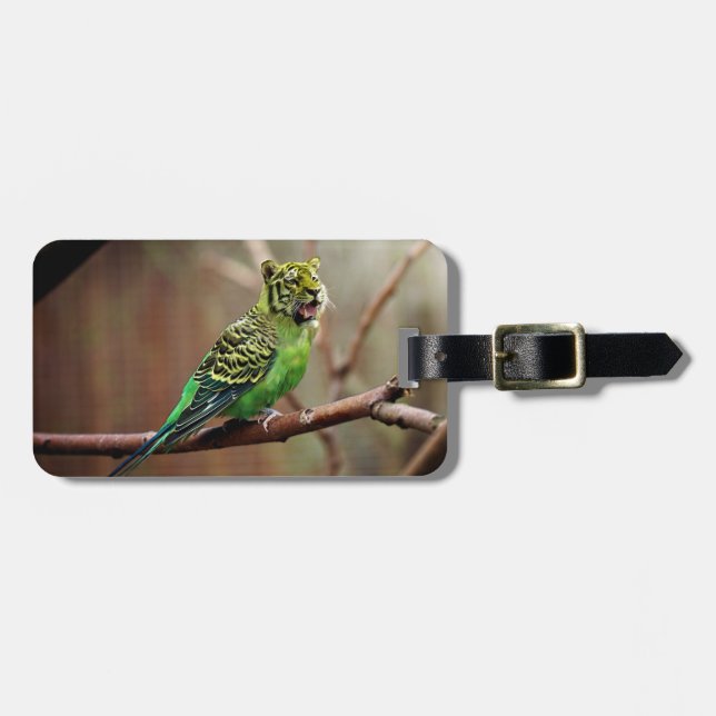 Tiger Parakeet Luggage Tag (Front Horizontal)