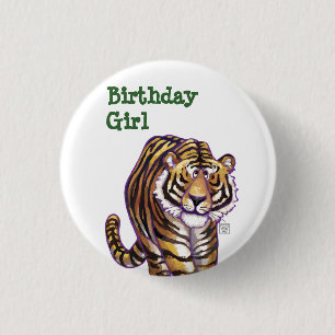 Tiger Party Centre 3 Cm Round Badge