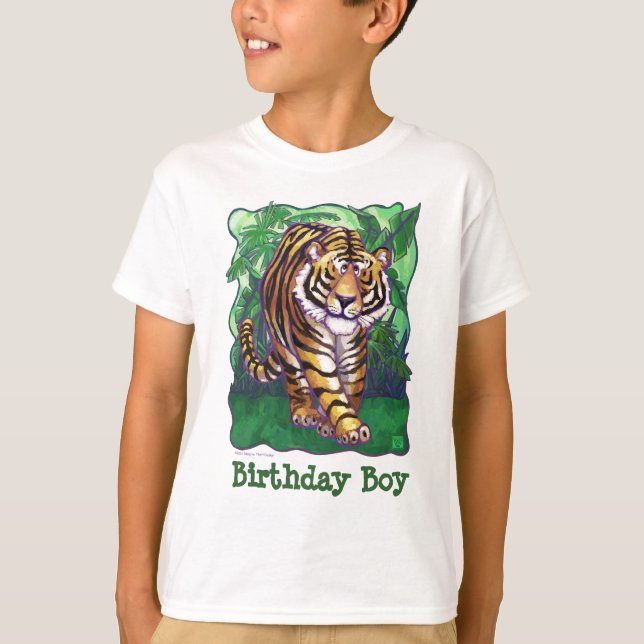 Tiger Party Centre Birthday Boy T-Shirt (Front)