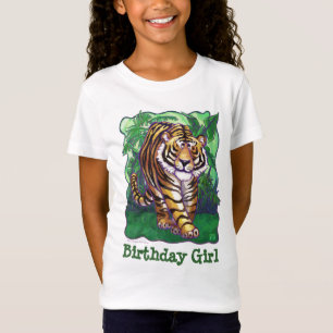 Tiger Party Centre Birthday Girl T-Shirt