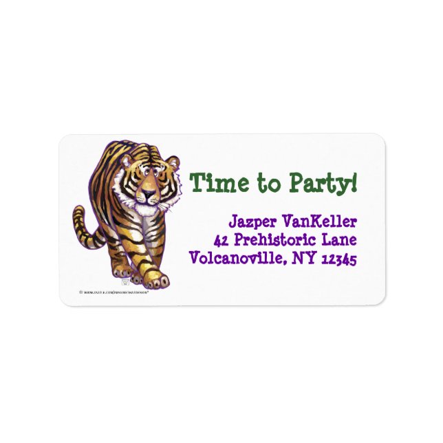 Tiger Party Centre Label (Front)