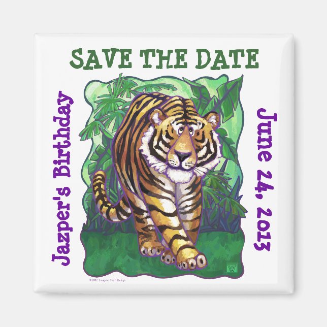 Tiger Party Centre Magnet (Front)