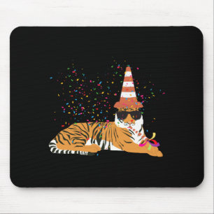 Tiger Partying Animals Having A Party  Mouse Mat