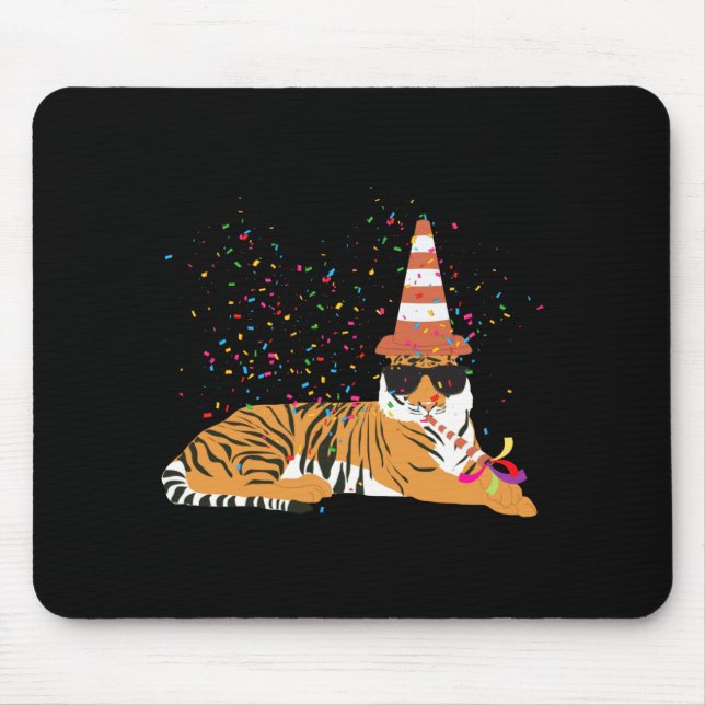 Tiger Partying Animals Having A Party  Mouse Mat (Front)