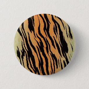 Tiger Pattern 6 Cm Round Badge